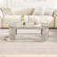 Ensemble de tables basses Sanders Modern Luxury, 3 pièces, base en métal et plateau en verre-129881233