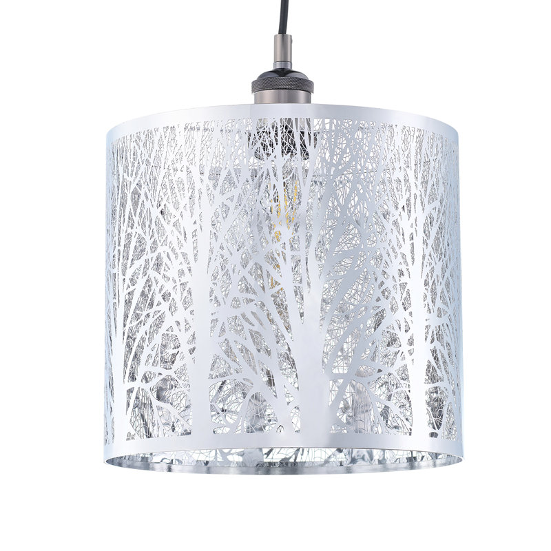 Unique and Beautiful Metal Forest Design Ceiling Pendant Shade, Chrome