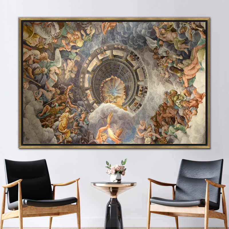Print on Canvas, 25 cm H x 35 cm W, Gold Floater Framed