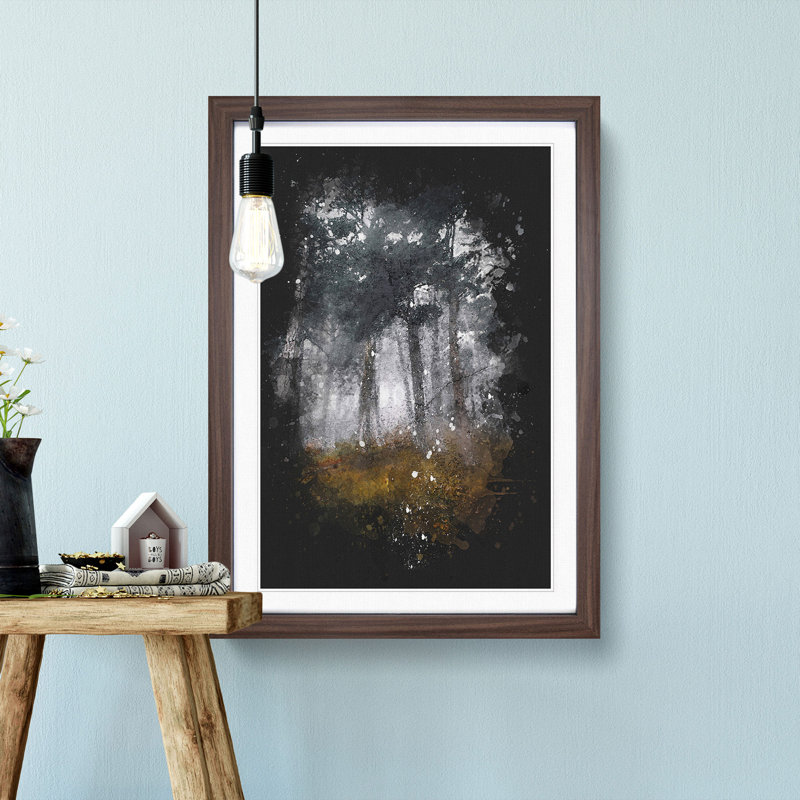 Forest in Russia - Picture Frame Graphic Art Print, 63cm H x 45cm W x 2cm D, Walnut Framed