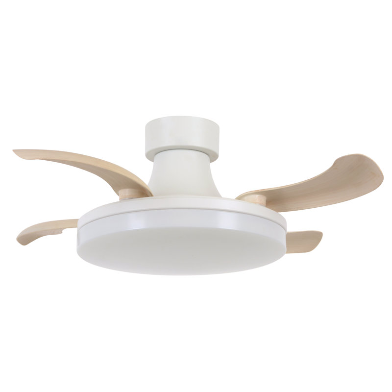 Adilene 92cm Ceiling Fan with LED Lights, Cream, White