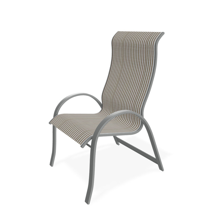 Chaise de patio empilable Hirotaka Supreme, Brun clair, Graphite texturé
