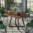 31.5" Square Dining Table, Wood Kitchen Table for 4