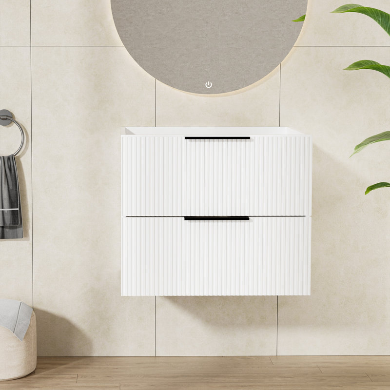 Meuble-lavabo blanc 24 po, sans lavabo inclus, Blanc