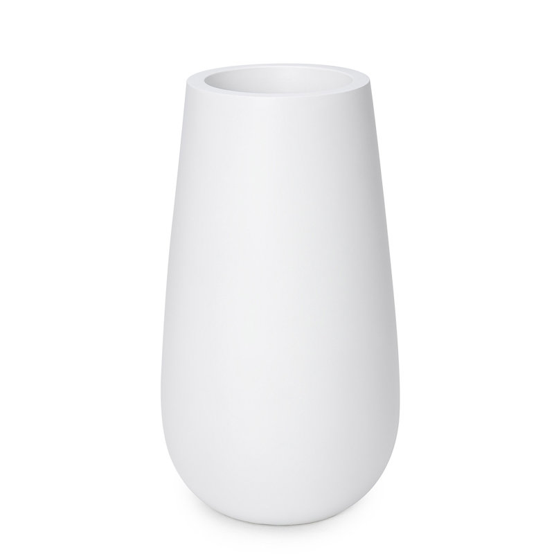 Pot à fleurs Ettora de 30 po de hauteur mat, Blanc
