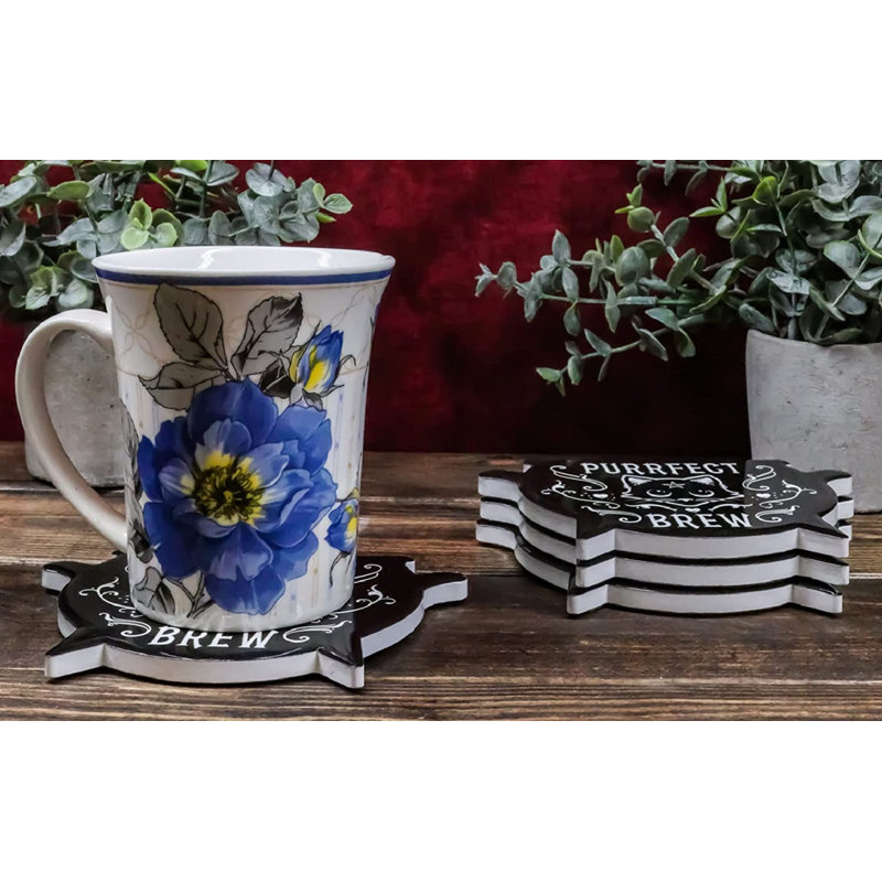 Alenia Porcelain China 4 Piece Coaster Set
