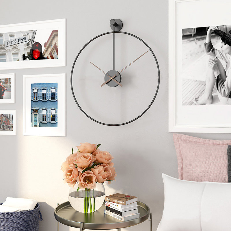 Markkevin Metal Wall Clock, Black