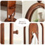 Miroir ovale en bois massif