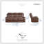 Denby Traditional Breathable Faux Leather 3-Piece Living Room Set with Power Recline, Integrated Consoles & Nailhead Trim-47772101