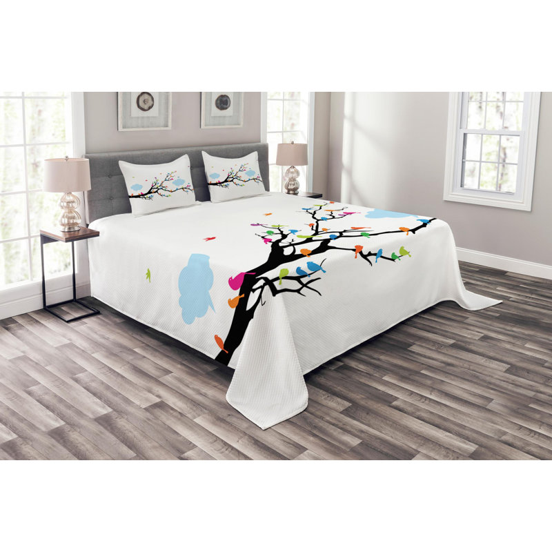 Farmhouse / Country Polyester Coverlet, Queen Coverlet + 2 Shams