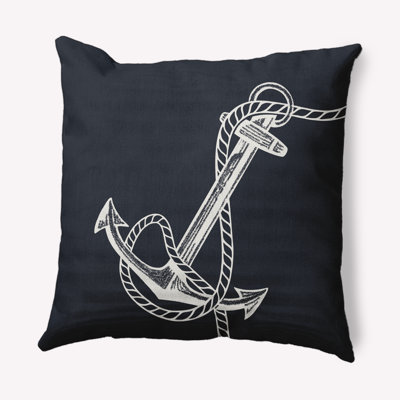 Nautical Nights Anchor & Rope Outdoor Pillow Cover & Insert