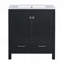 Ensemble de meuble-lavabo 60 po avec lavabos doubles, lavabos en céramique, tablettes de rangement et tiroirs divisés pour salle de bain moderne-129184486