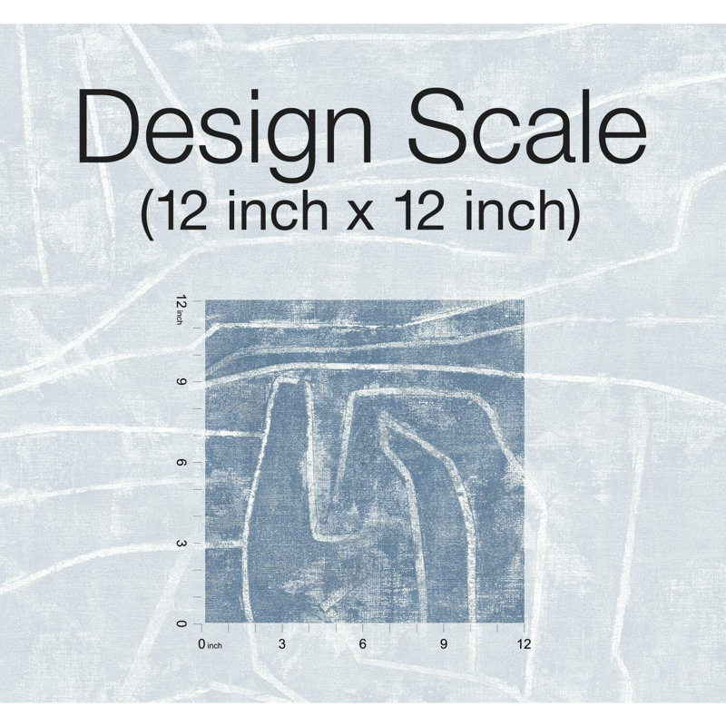 Vena Abstract Peel & Stick Wallpaper Roll, Blue