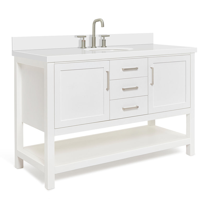 Bayhill 55'' W Single Vanity, White