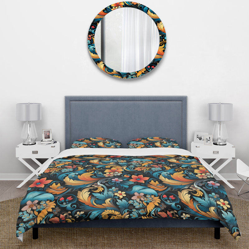 Ensemble de housse de couette Aulait, Housse de couette simple + 1 taie décorative stan