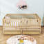 Lit de rangement en bois avec garde-corps et 2 tiroirs-93548540-93548536