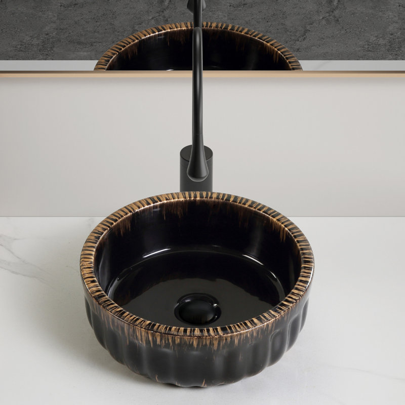 Lavabo de salle de bain 15 "X 15" au-dessus du comptoir en céramique