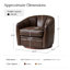 Ensemble de 2 fauteuils pivotants en cuir 29,25 po Guarracino avec base en bois massif-994533137