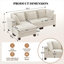 Canapé de 90 po pour canapé-lit de style moderne avec canapé-lit profond et repose-pieds-931682855