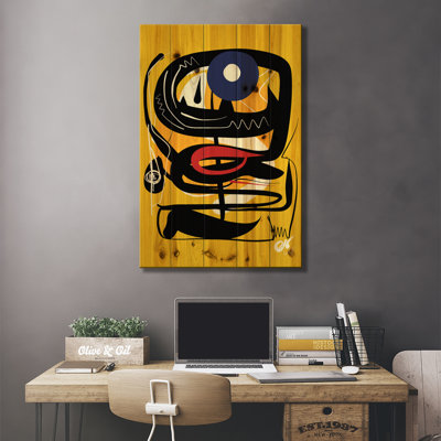 Yellow African Blue Eye by Emmanuel Signorino - Graphic Art on Canvas