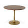 Ludwing Round Solid Wood Top Metal Base Dining Table