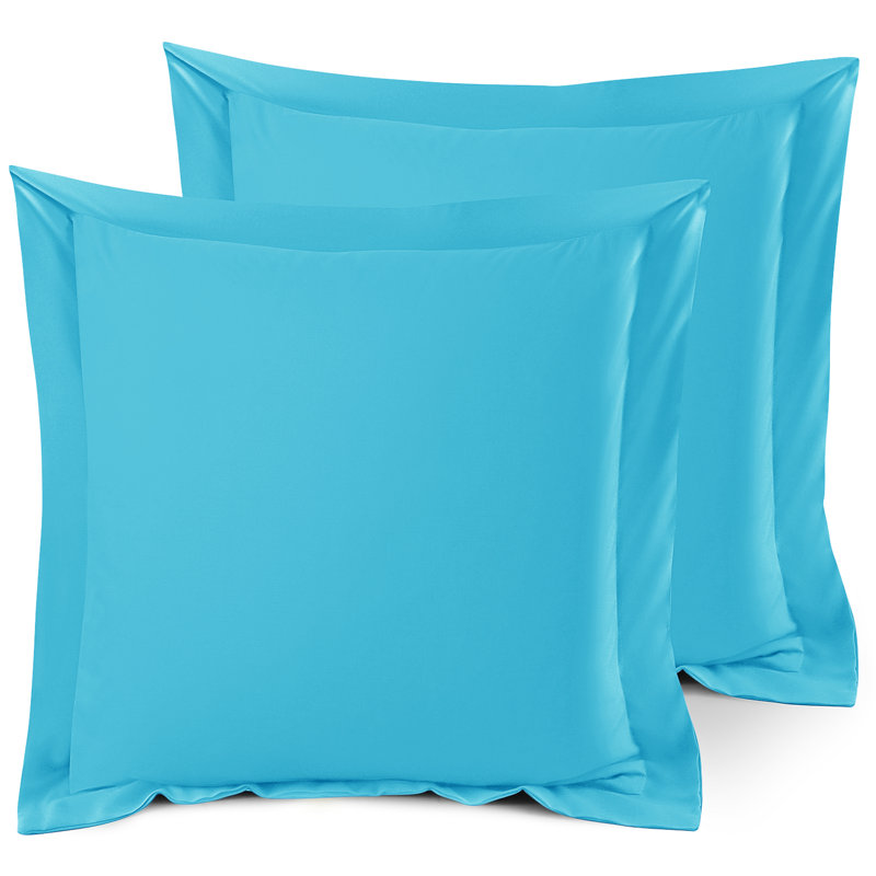 Taie décorative 100% polyester , Bleu de plage, 26 po x 26 po