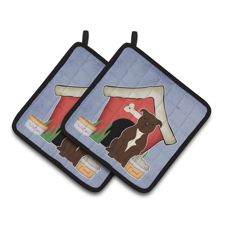 Cuisinier poignée de staffordshire bull terrier caroline Dog House, Chocolat