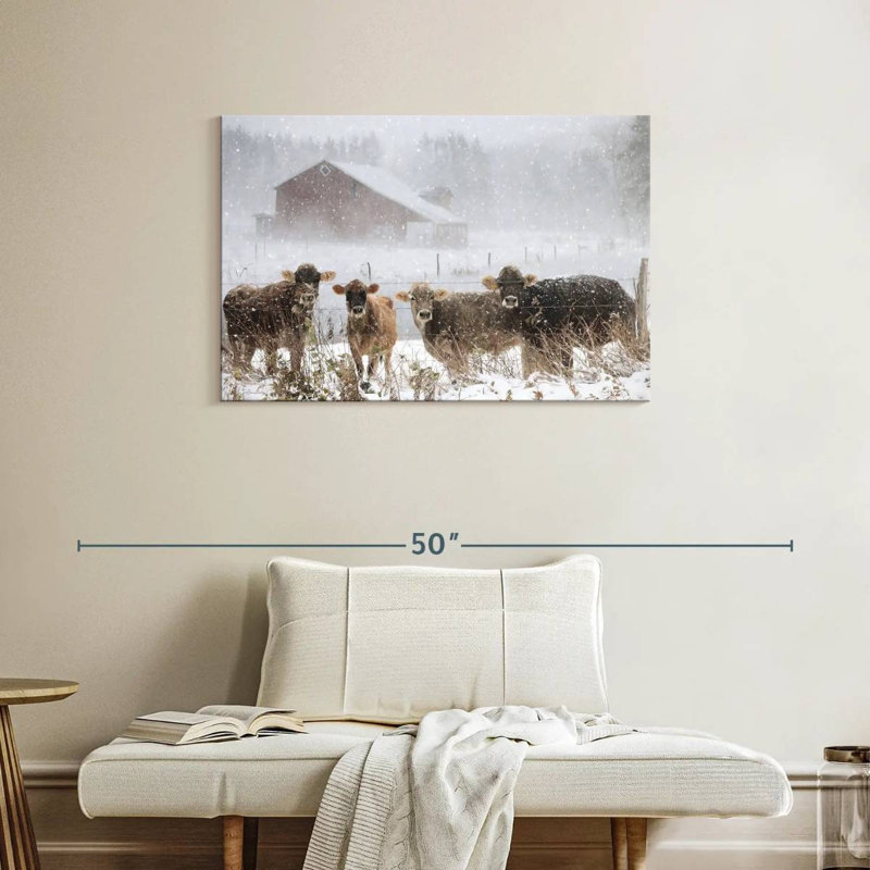 Brampt Cold Cows On The Farm, 24" H x 36" W