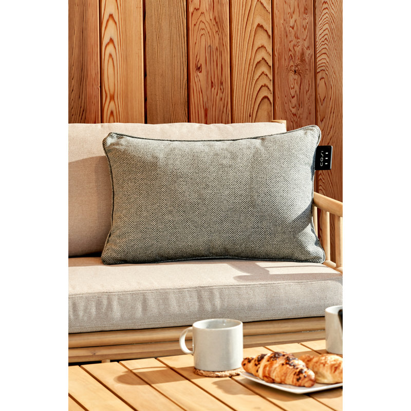 Cosipillow Indoor / Outdoor Chevron Rectangular Lumbar Cushion, Grey