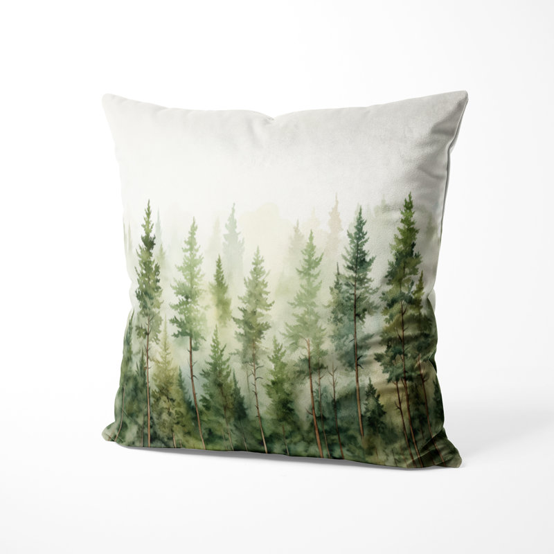 Coussin décoratif Trees - Pine Trees Minimalisme Dream, H 18 po x l 18 po