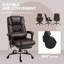 Chaises de bureau télécommandées brunes, 74,9 x 66 x 121,9 po, avec conception réglable