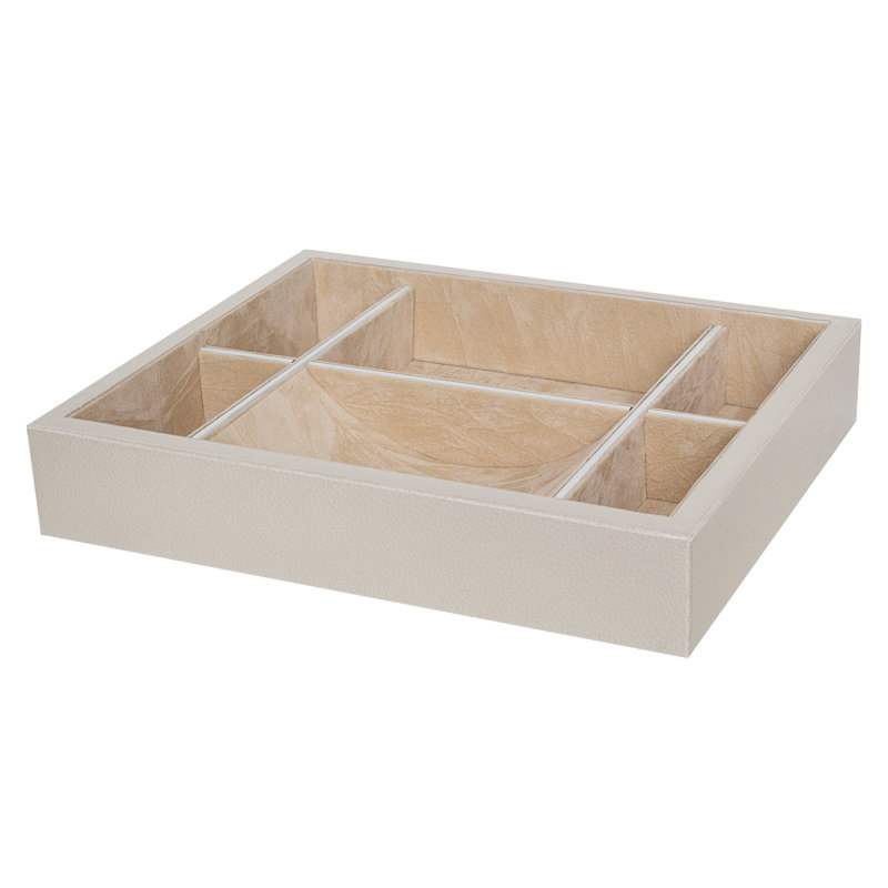 Plateau de repose-pieds valet divisé Horsten, Blanc