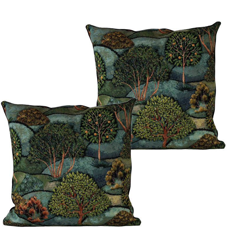 Hayots Floral Square Cushion Cover, 56 cm x 56 cm