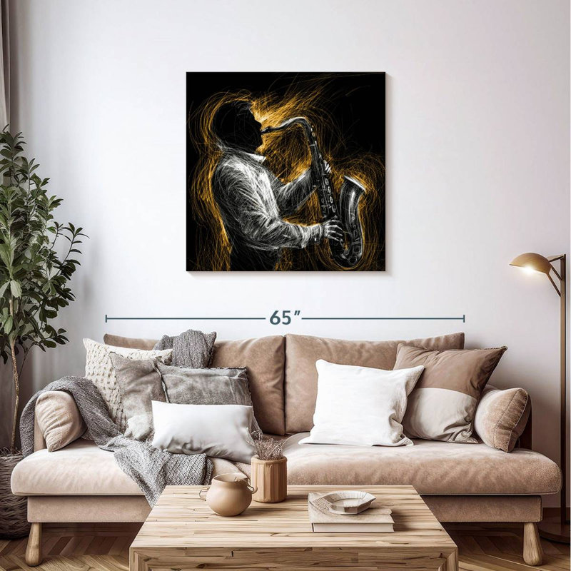 Abarca Saxophone Solo, 36" H x 36" W