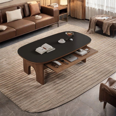 Table basse à bords arrondis et design sécuritaire