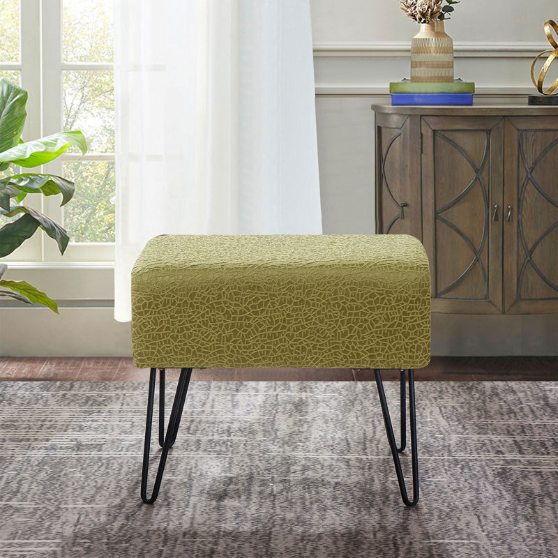 Niotaze Upholstered Ottoman, Sweet Pea