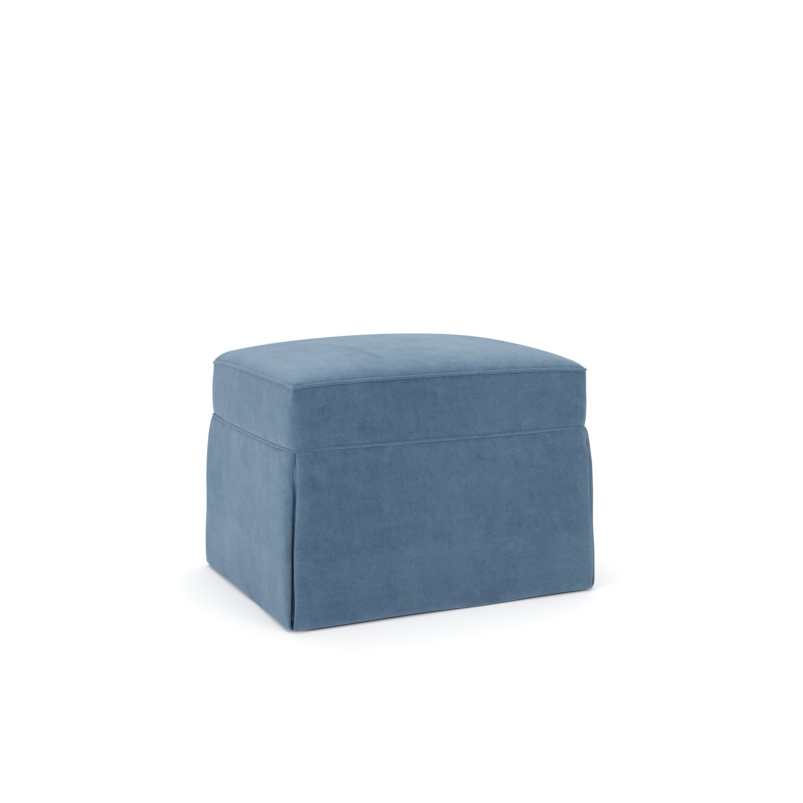 Amari 33" Ottoman, Bella Ocean Performance Velvet