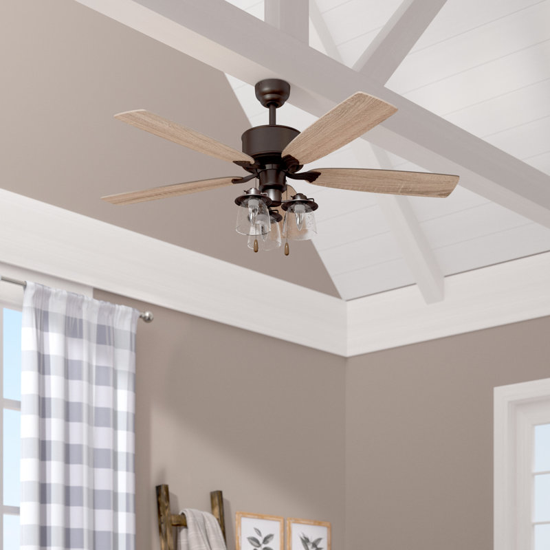 Ventilateur de plafond 52 po avec ensemble d'éclairage Curran, Télécommande