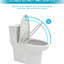 Une toilette en céramique avec double chasse d'eau et une structure en glacis durable et facile d'entretien