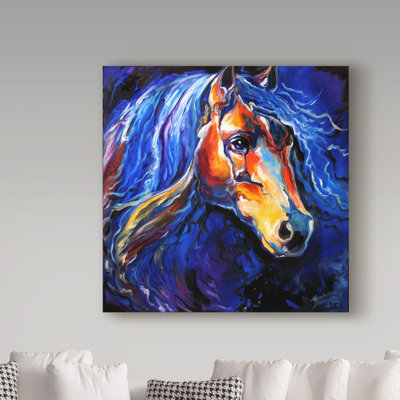 Duniya «Friesian Night», reproduction de peinture acrylique sur toile tendue