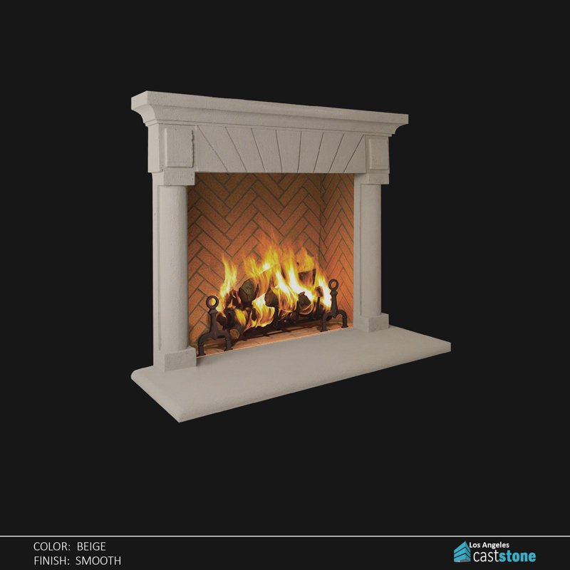 Borja Fireplace Surround, Smooth Beige