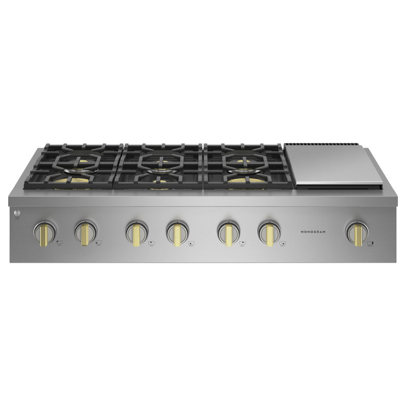 48" Professional Gas Rangetop with 6 Burners and Griddle