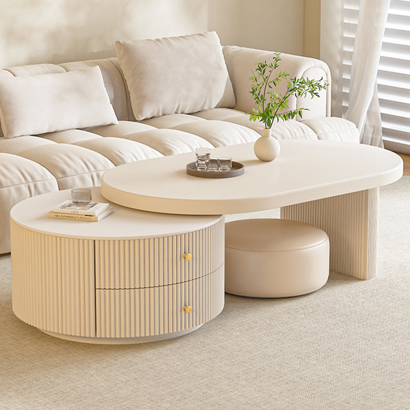 Bois massif de style beurre rétractable, H 14,37 po x L 39,37 po x l 23,62 po