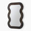Loora Solid Wood Wavy Hallway Wall Rectangle Mirror - Slatted Fluted Wood Finish