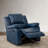 Charlotte Navy Blue Leather Gel With Recliner Function