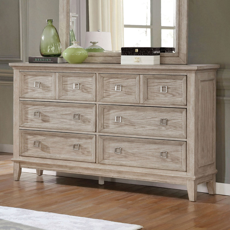 Commode double à 8 tiroirs l 61,25 po Ayman
