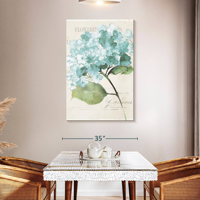 Harnek antique floral I bleu rétro, H 48 po x l 32 po