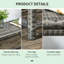Rectangular Metal Outdoor Side Table , 80cm cm W 40cm cm D