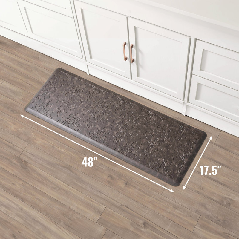 Embossed Soothing Comfort Anti-Fatigue Mat, Brown, Rectangle 1'5.5" x 4'