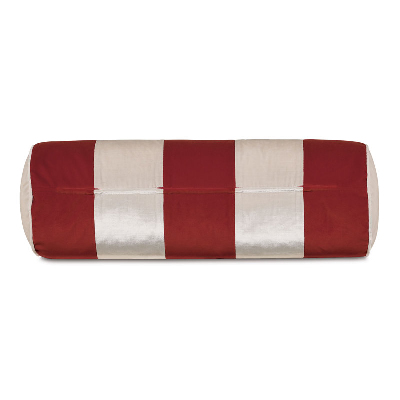Tenenbaum Bolster Pillow Cover & Insert, Red/White